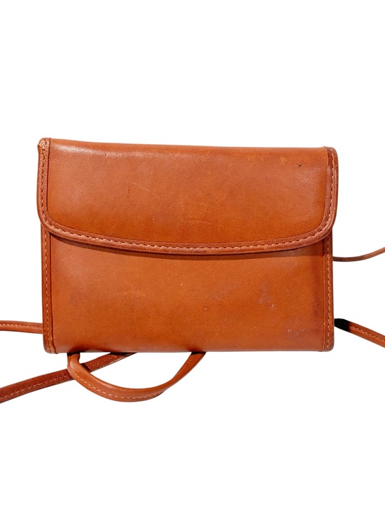 Coach Handbags - Vintage Coach Envelope Swing Wallet #4843 Brown Leather Crossbody Bag